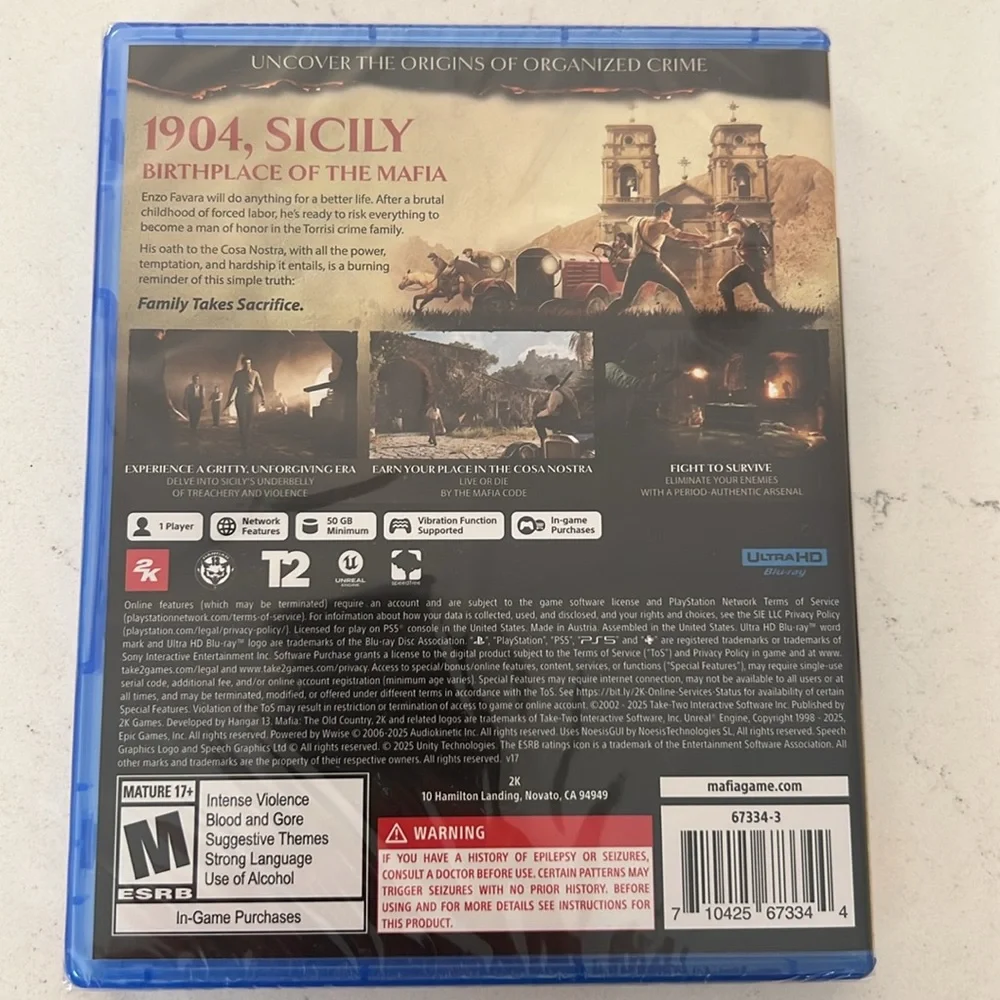 PS5 MAFIA The Old Country NIB - Picture 2 of 2